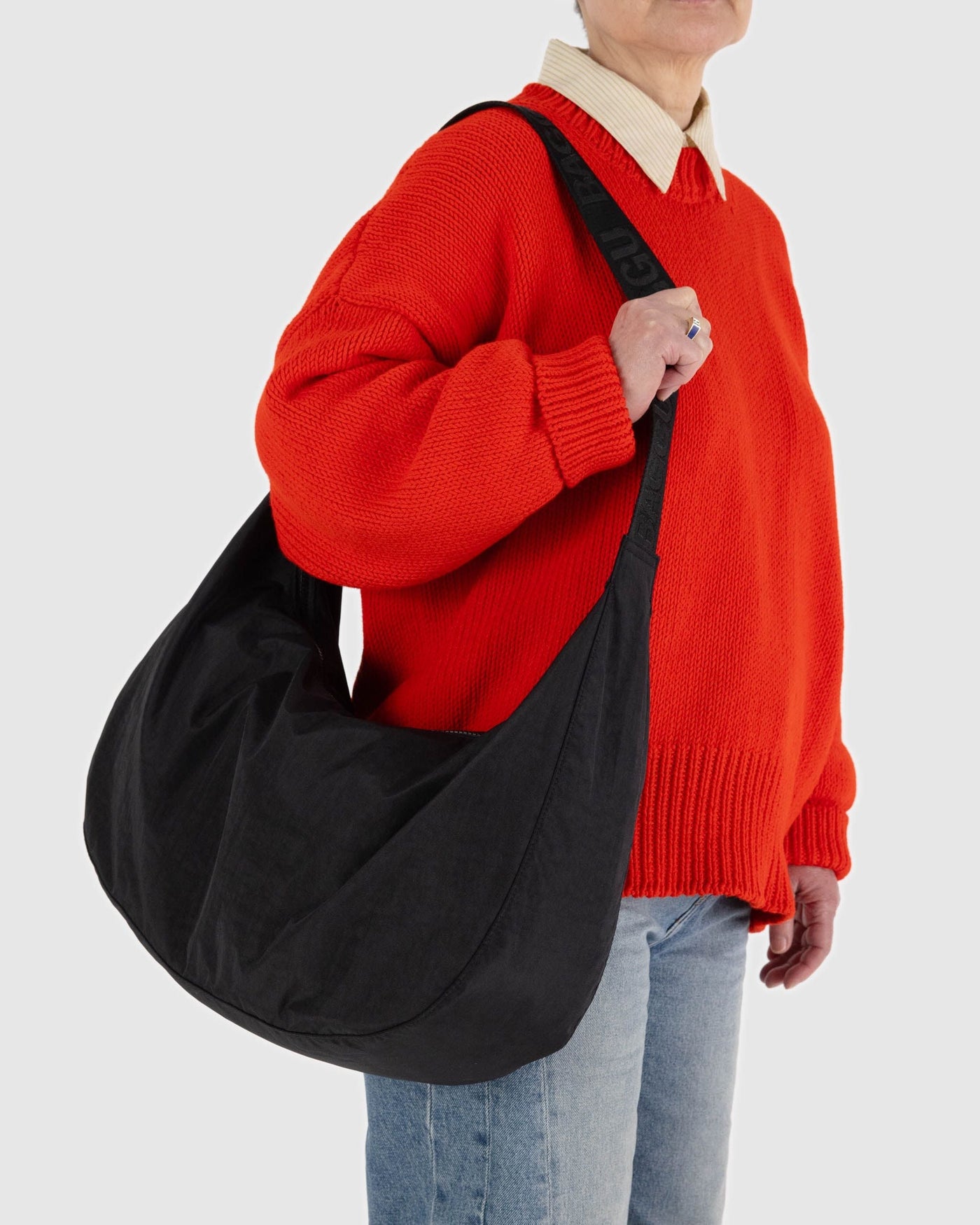 Large Nylon Crescent Bag